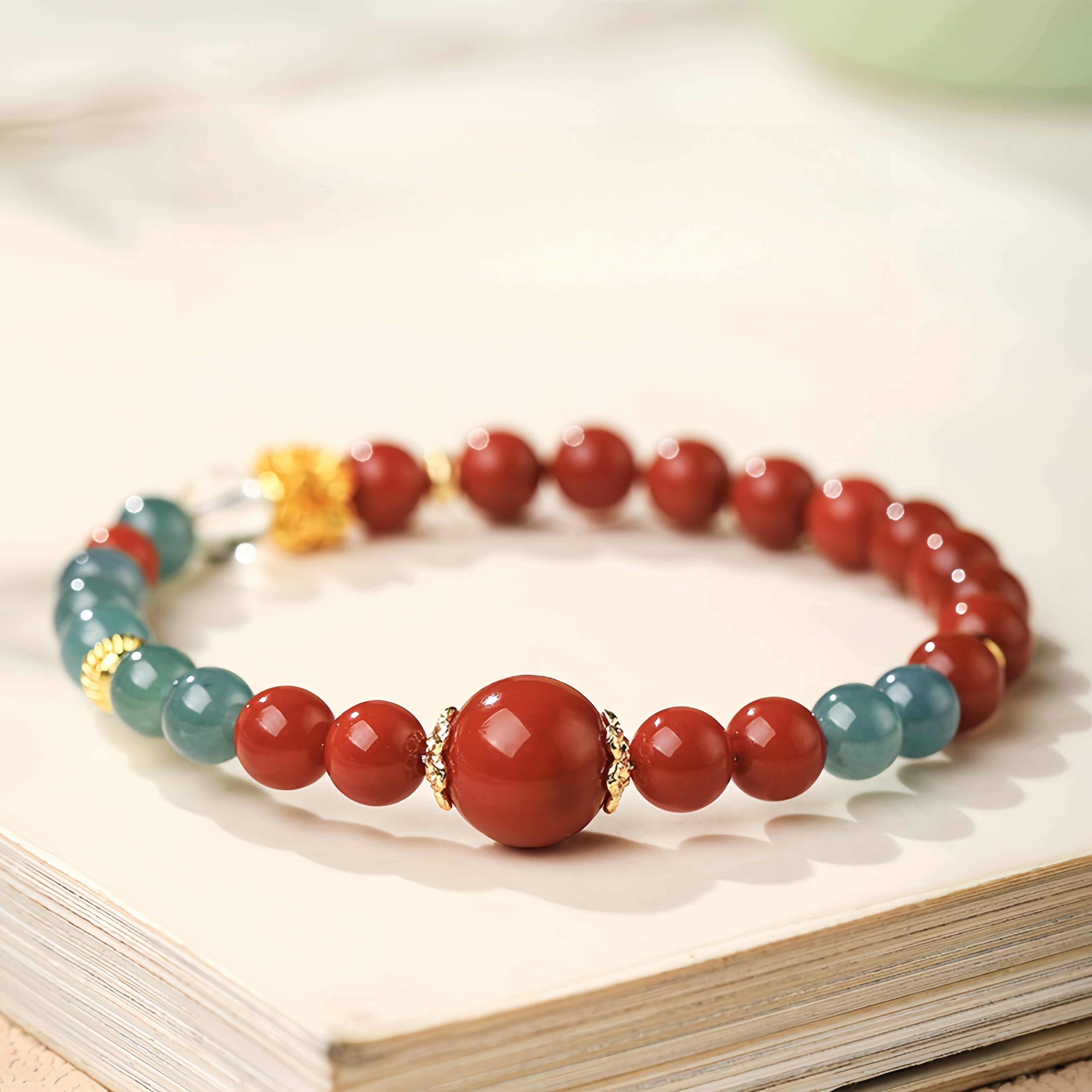 Neo-Chinese Nanhong Bracelet - Jade Money Magnet & Luck