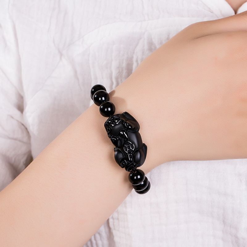 Black Obsidian Pi Xiu Bracelet - Wealth & Protection