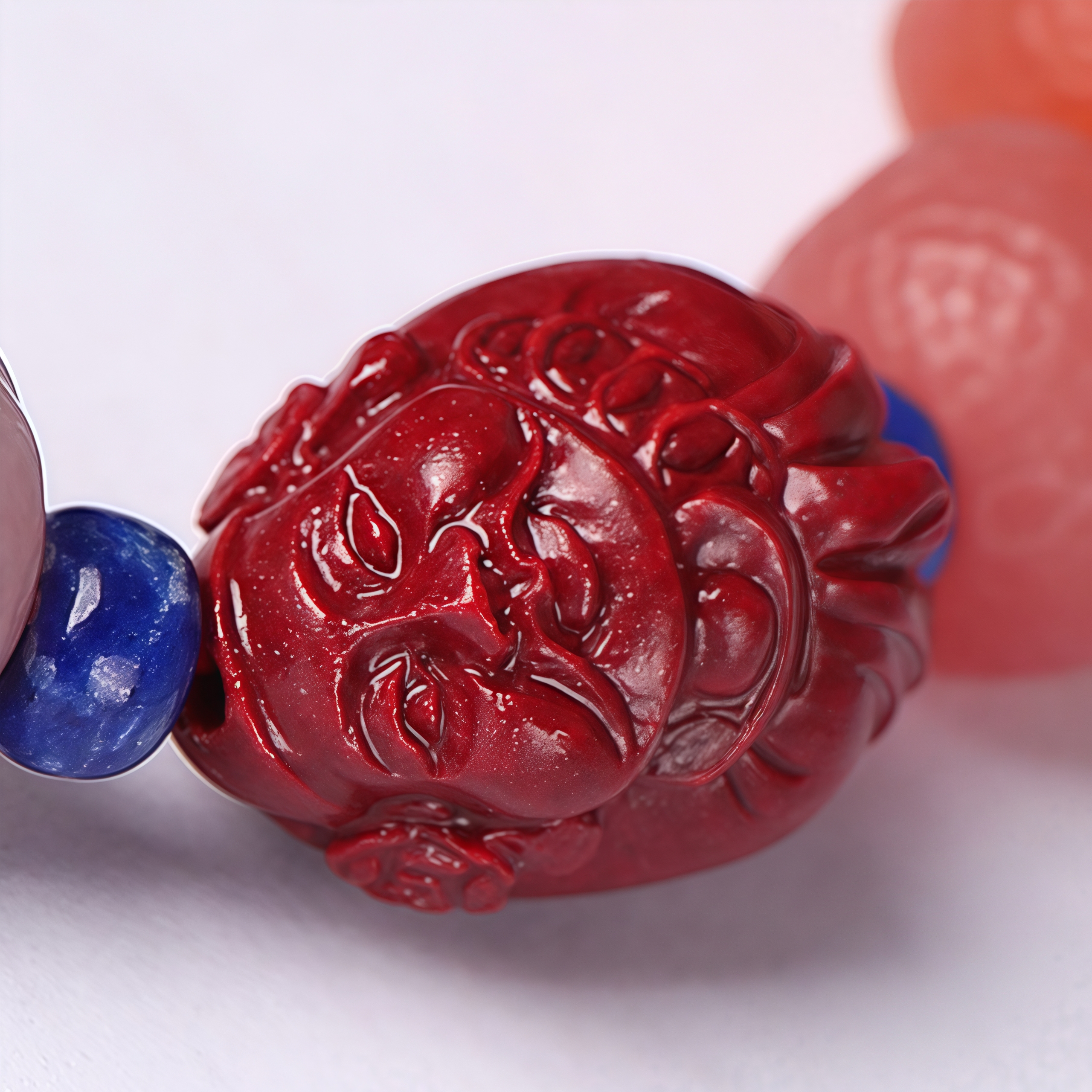 Natural Yanyuan Agate Buddha Bracelet - Hand-Carved Blessings