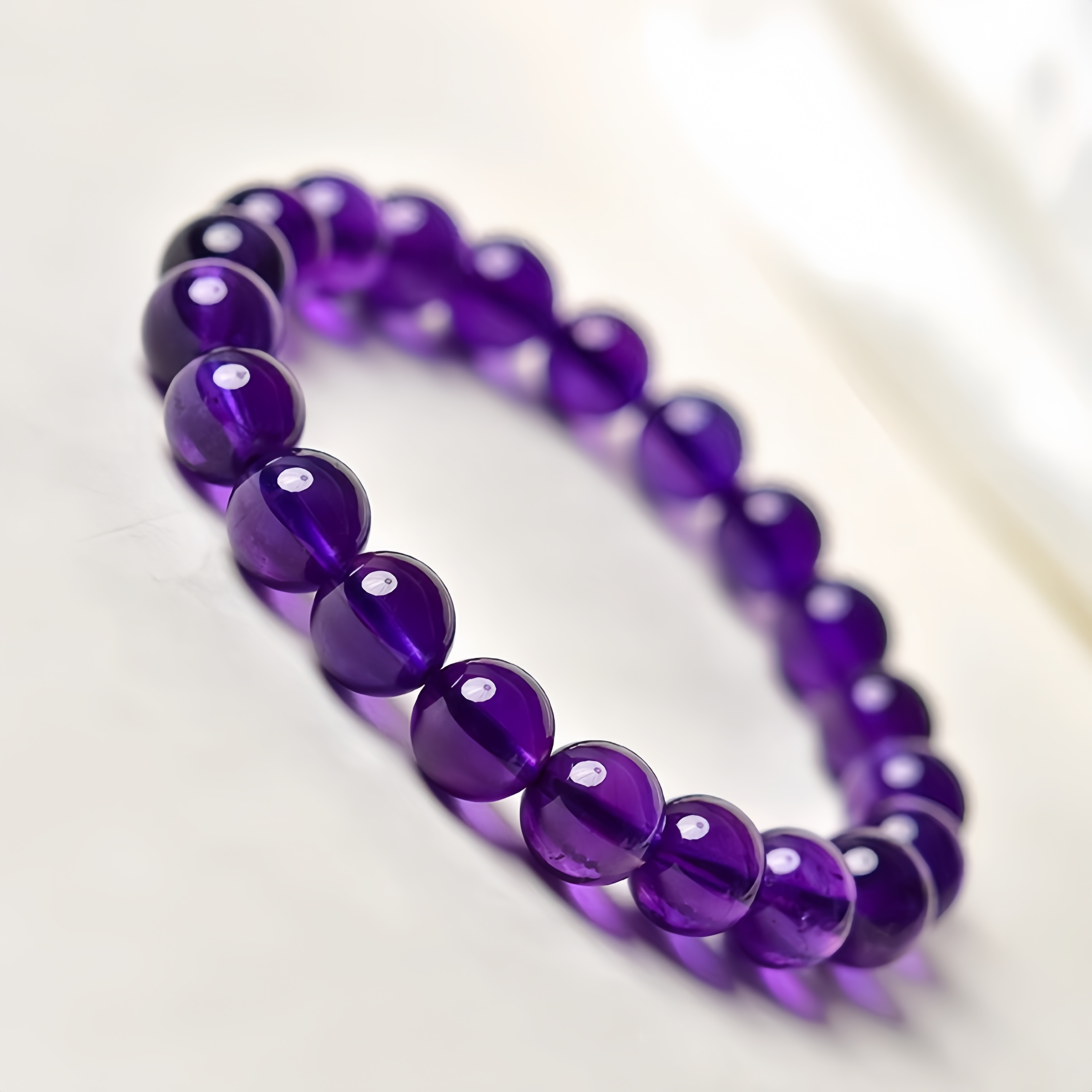 Uruguayan Amethyst Bracelet - Deep Purple Energy