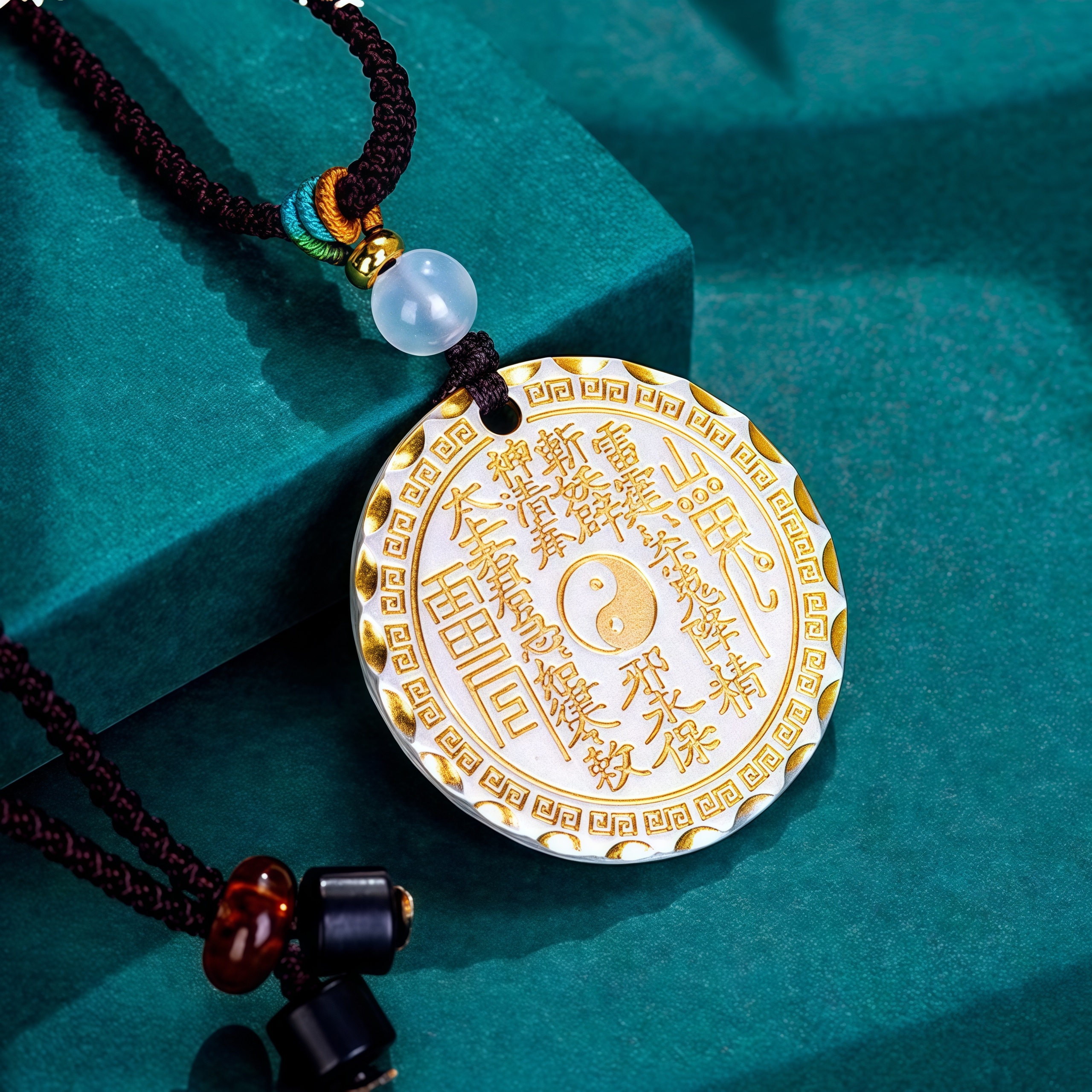 Shan Gui Coin Pendant - 999 Silver Ba Gua Protection