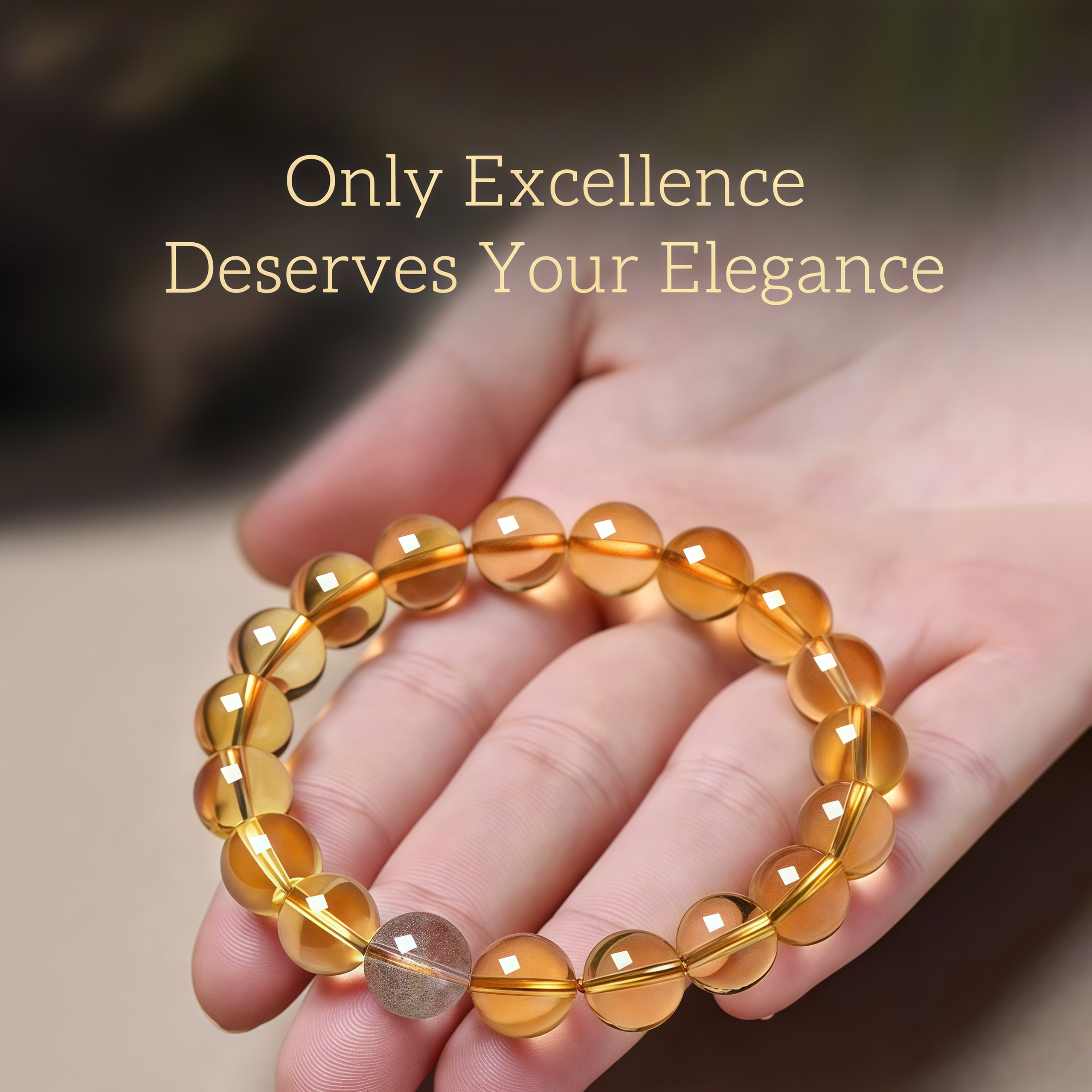 Citrine & Green Phantom Quartz Luck-Enhancing Bracelet