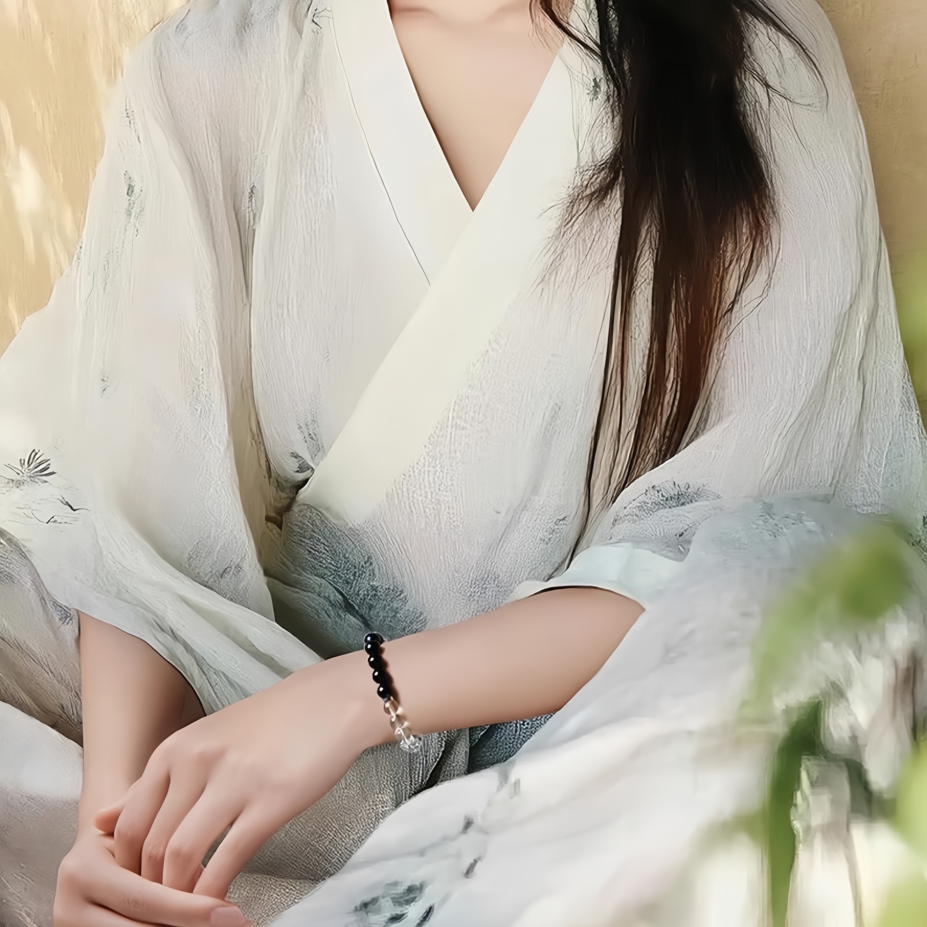 Black Obsidian & White Crystal Bracelet - Energy Balancing Lucky Jewelry