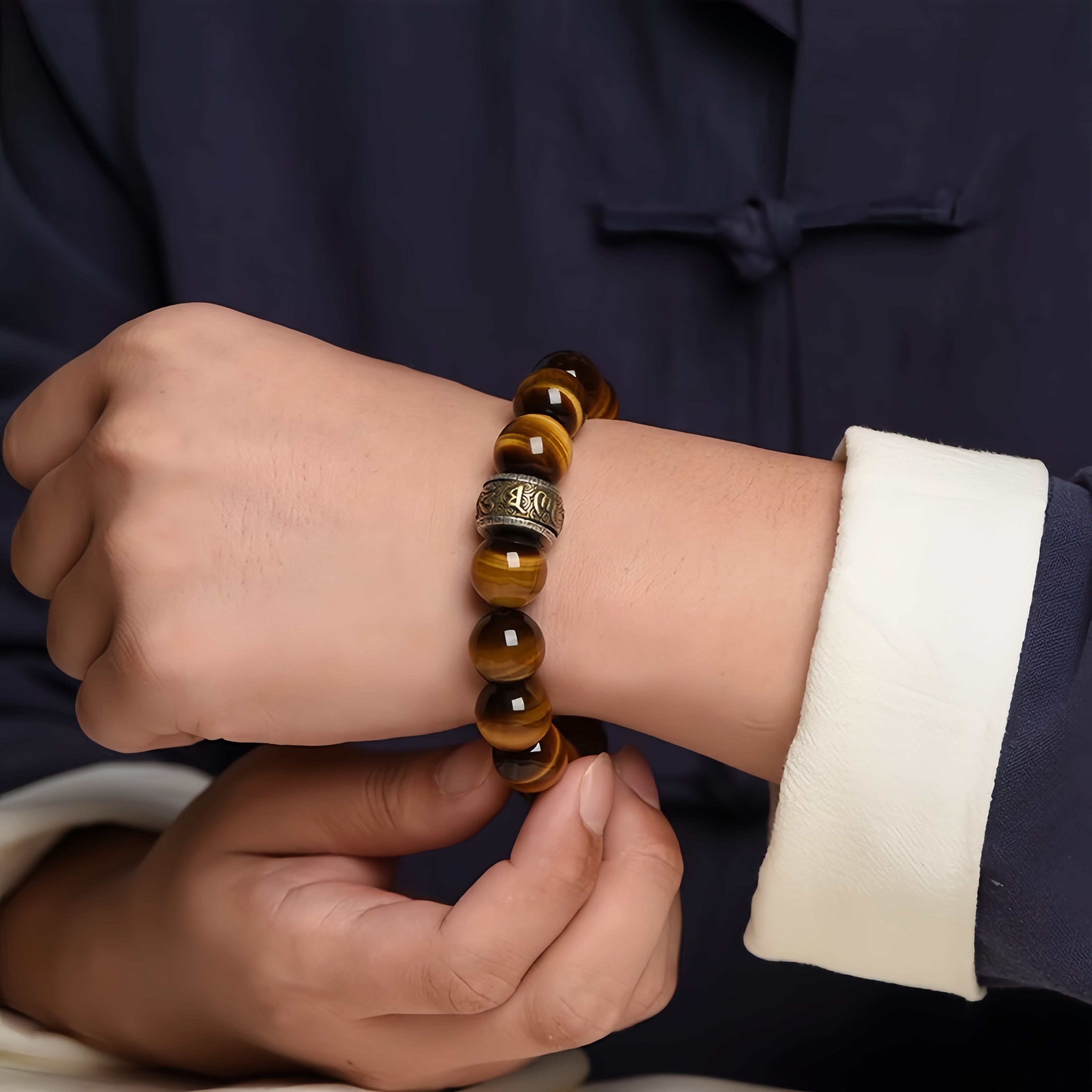 Golden Tiger's Eye Buddha Bracelet - CEO Wealth & Spiritual Armor