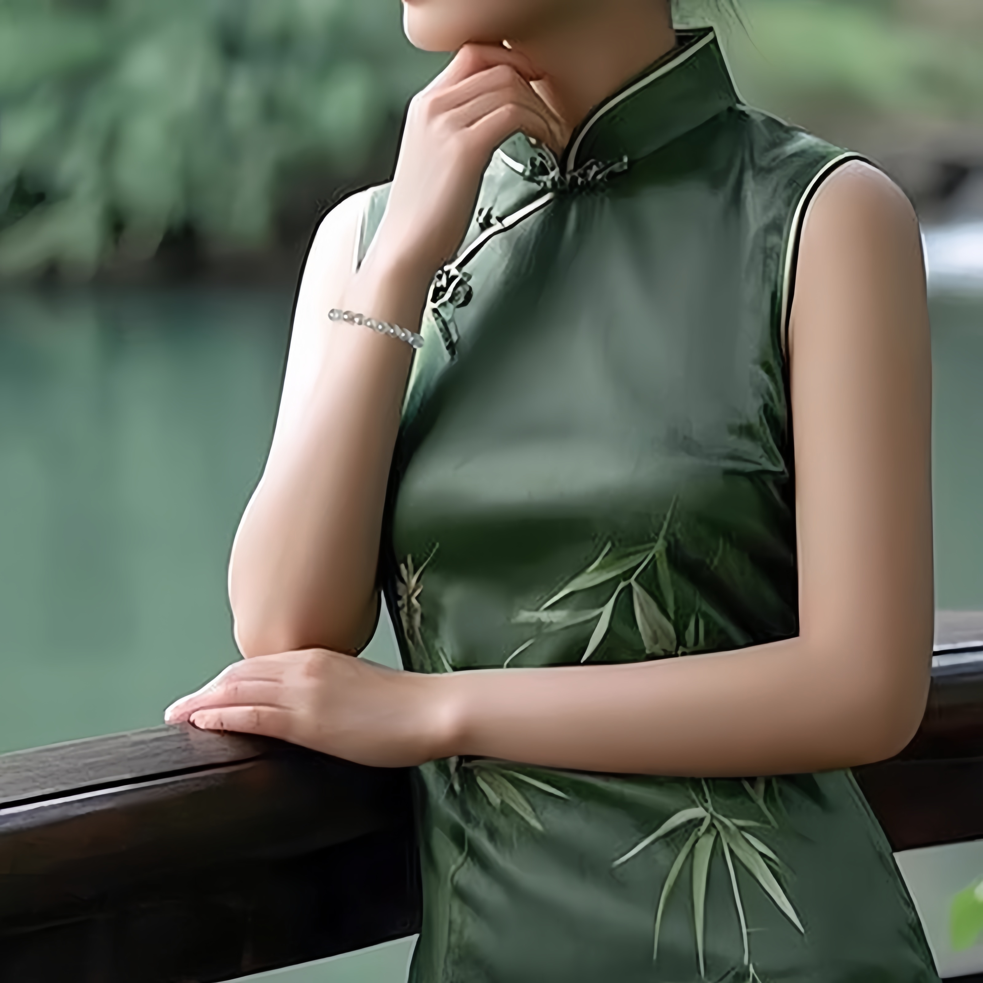 Natural Green Phantom Quartz Bracelet - Wealth & Energy