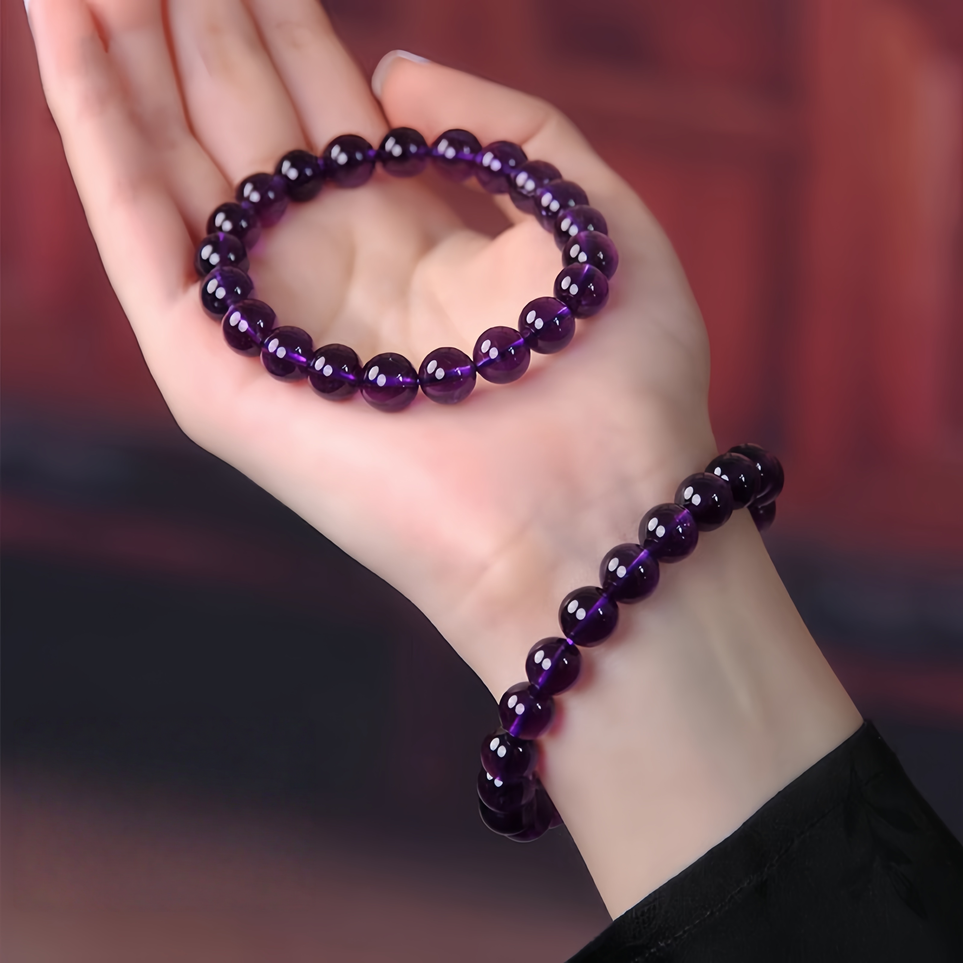Uruguayan Amethyst Bracelet - Deep Purple Energy