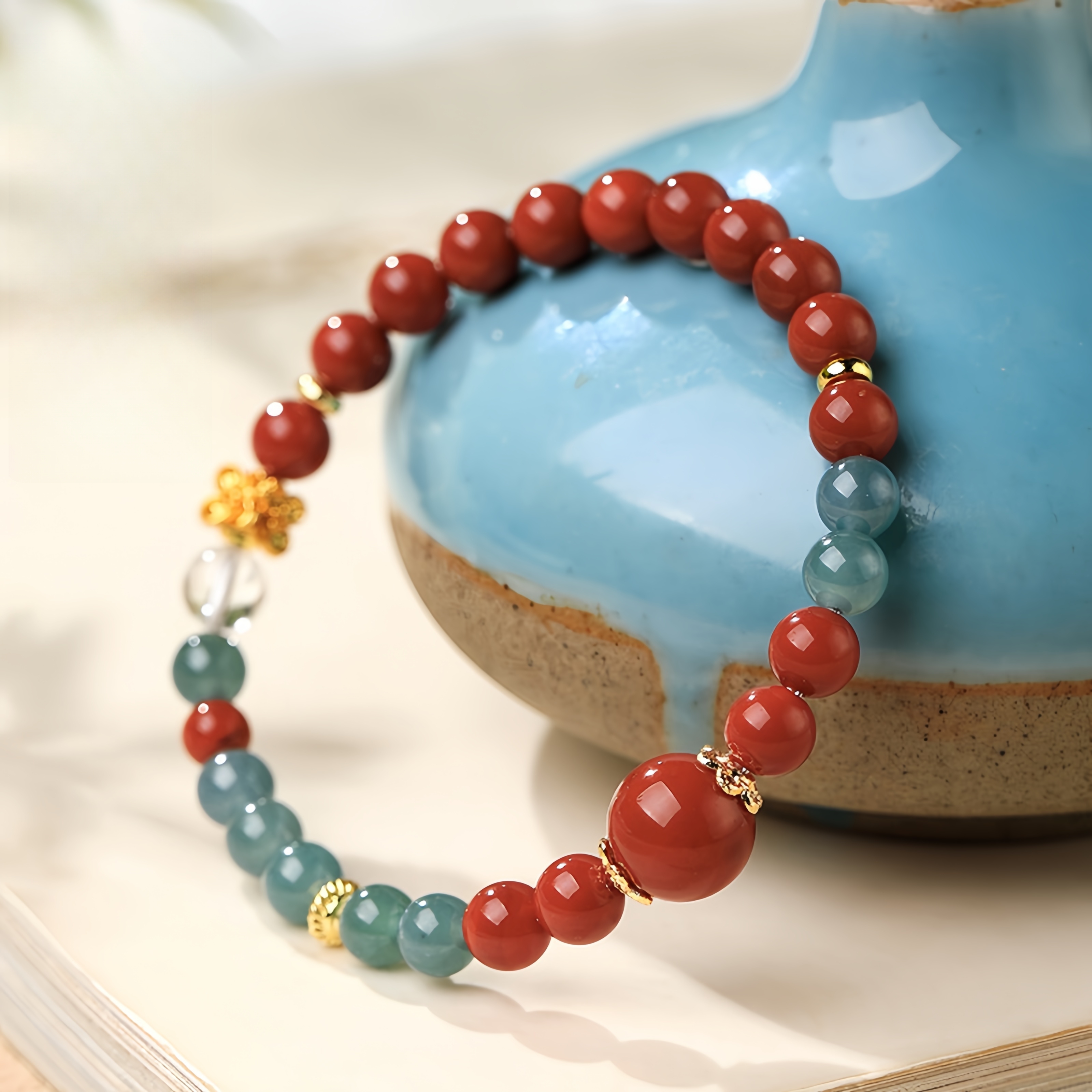 Neo-Chinese Nanhong Bracelet - Jade Money Magnet & Luck