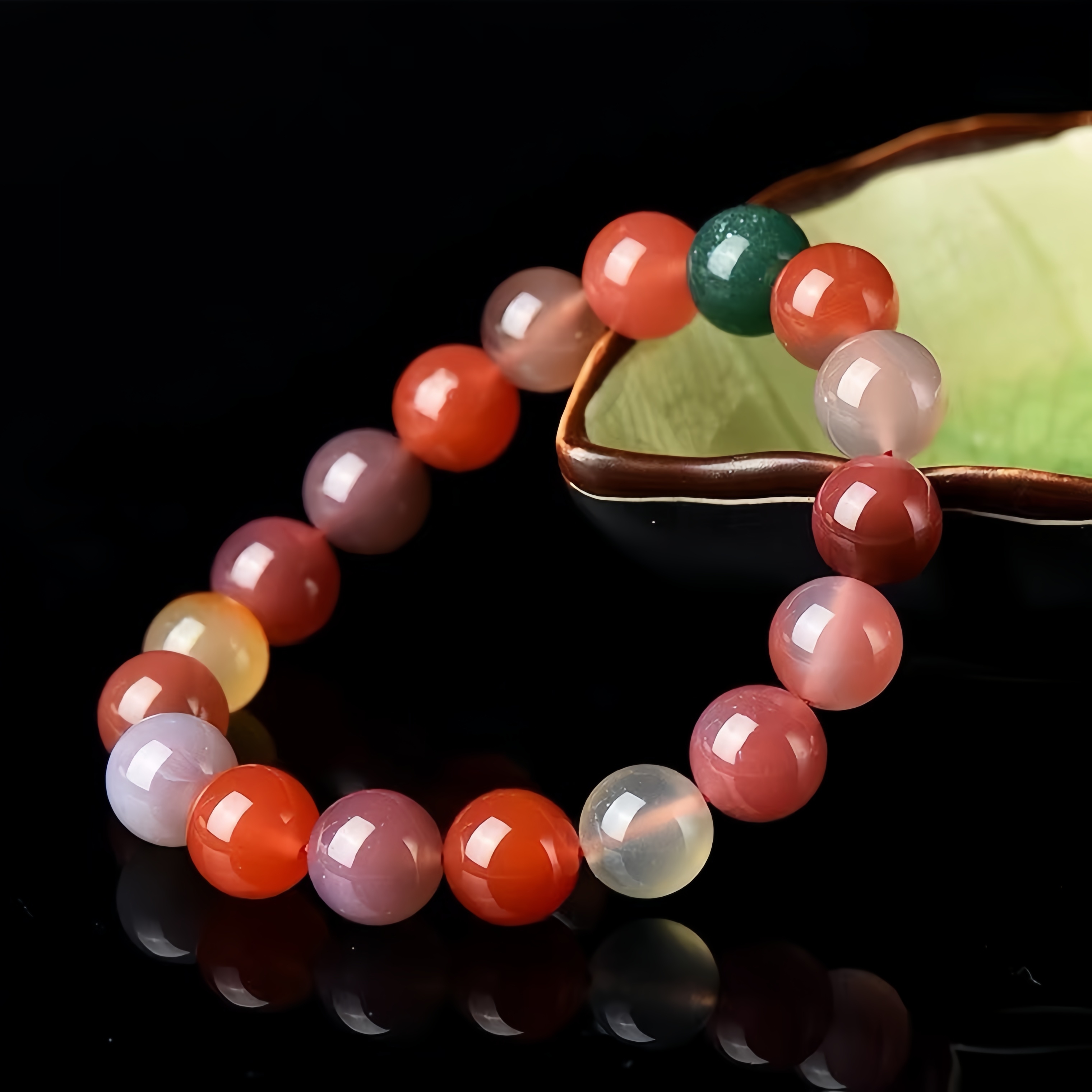 Natural Candy-Color Salt Source Agate Bracelet - Seven-Color Healing Crystal Jewelry