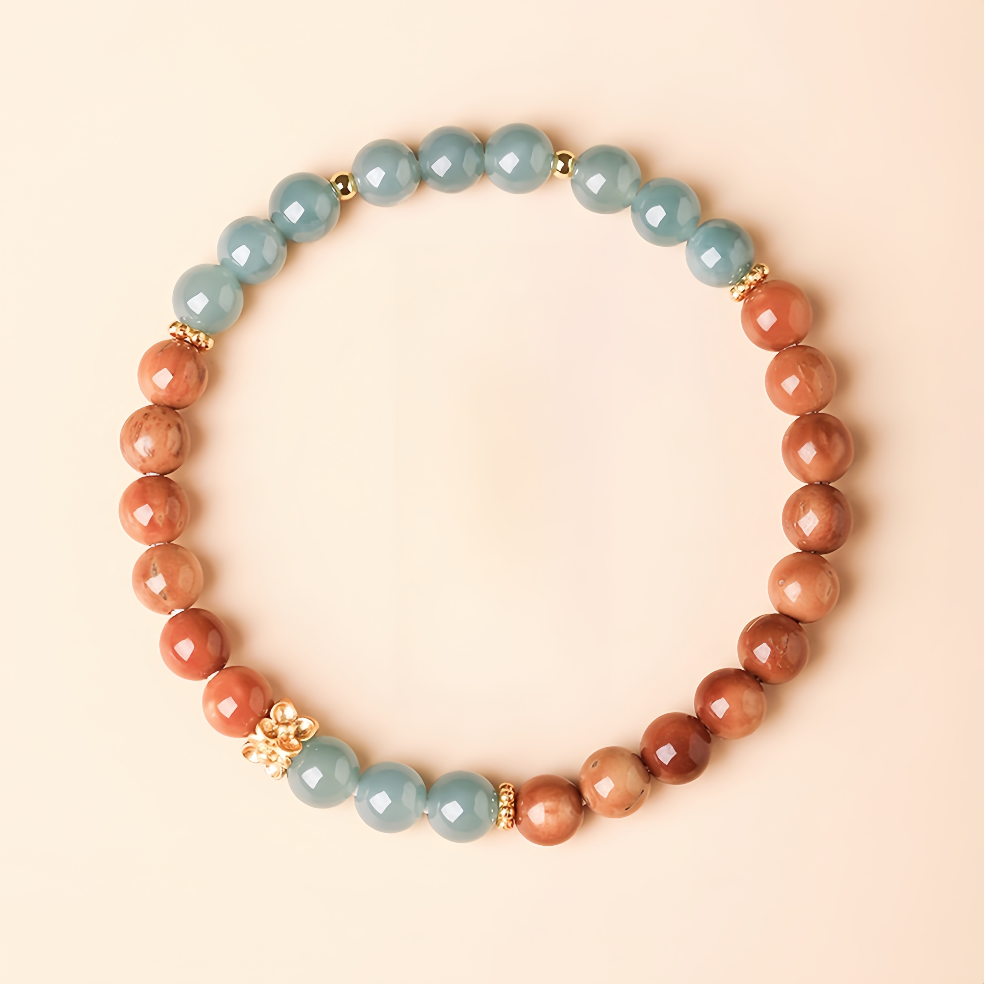 Natural Kuku Pearl & Aqua Jadeite Bracelet - Boho Luxe Dual-Layer Jewelry