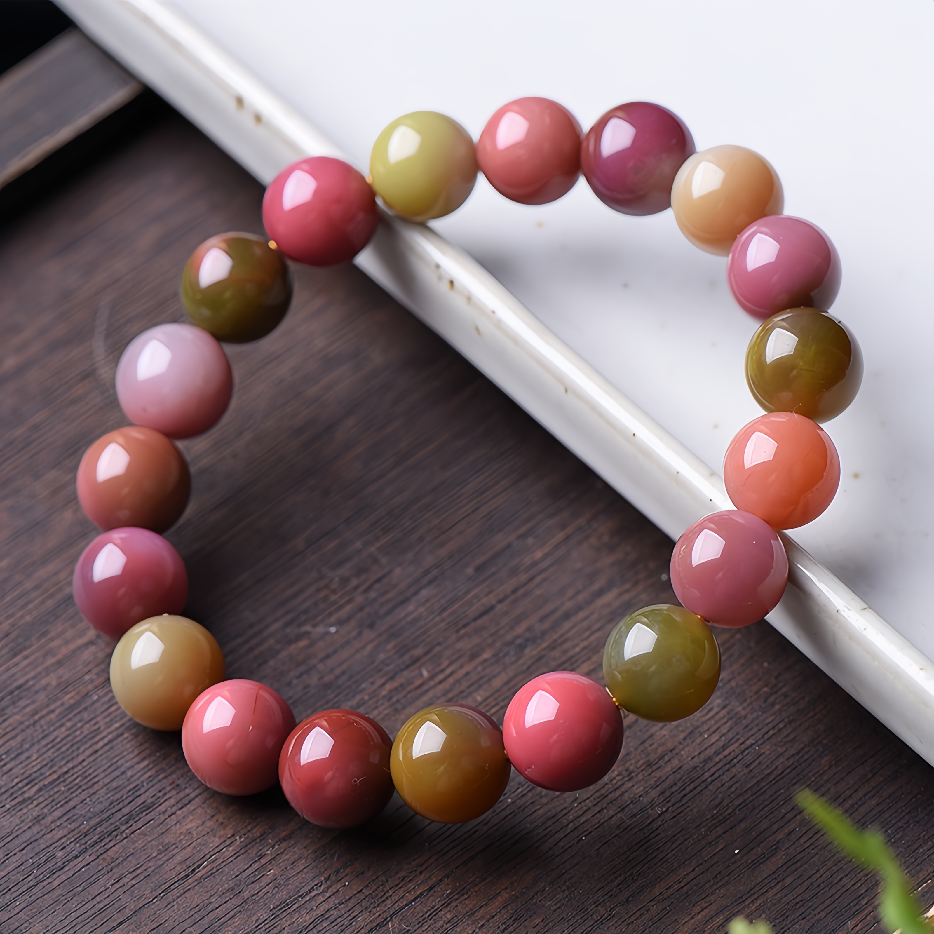 Natural Yanyuan Agate Bracelet - Candy Colors & Romance