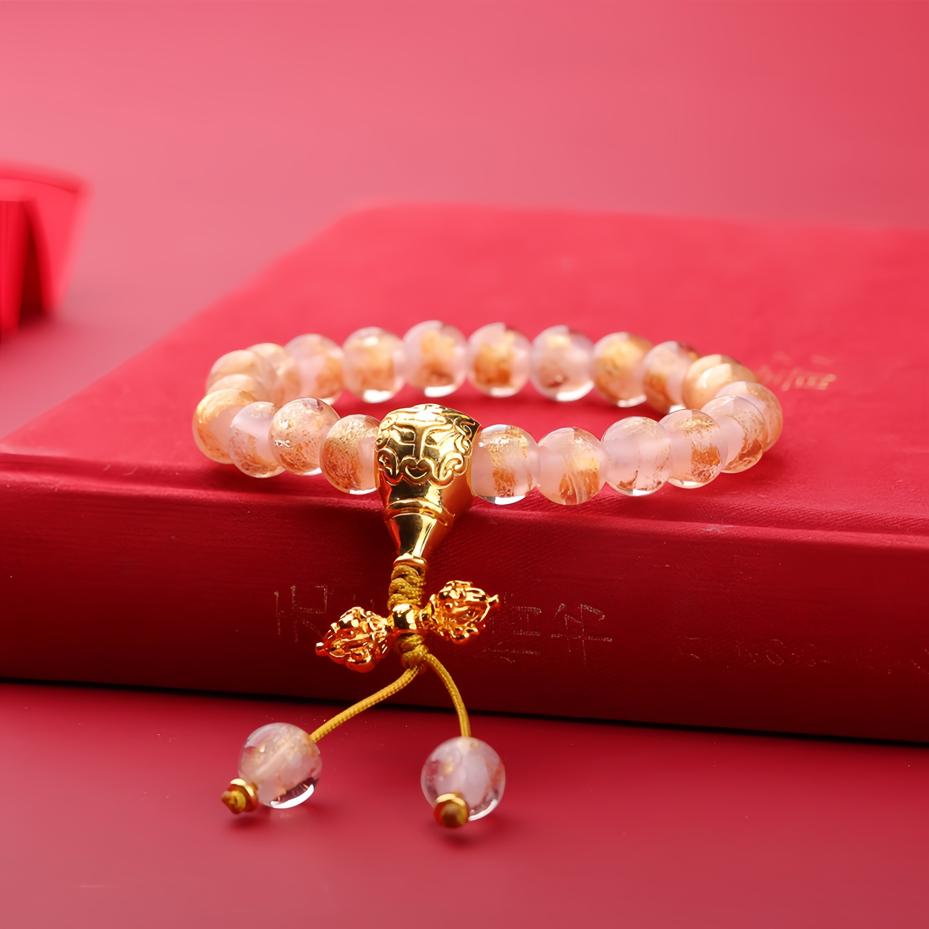 Sacred Ash Mantra Bracelet - Gold Foil & Six Syllables