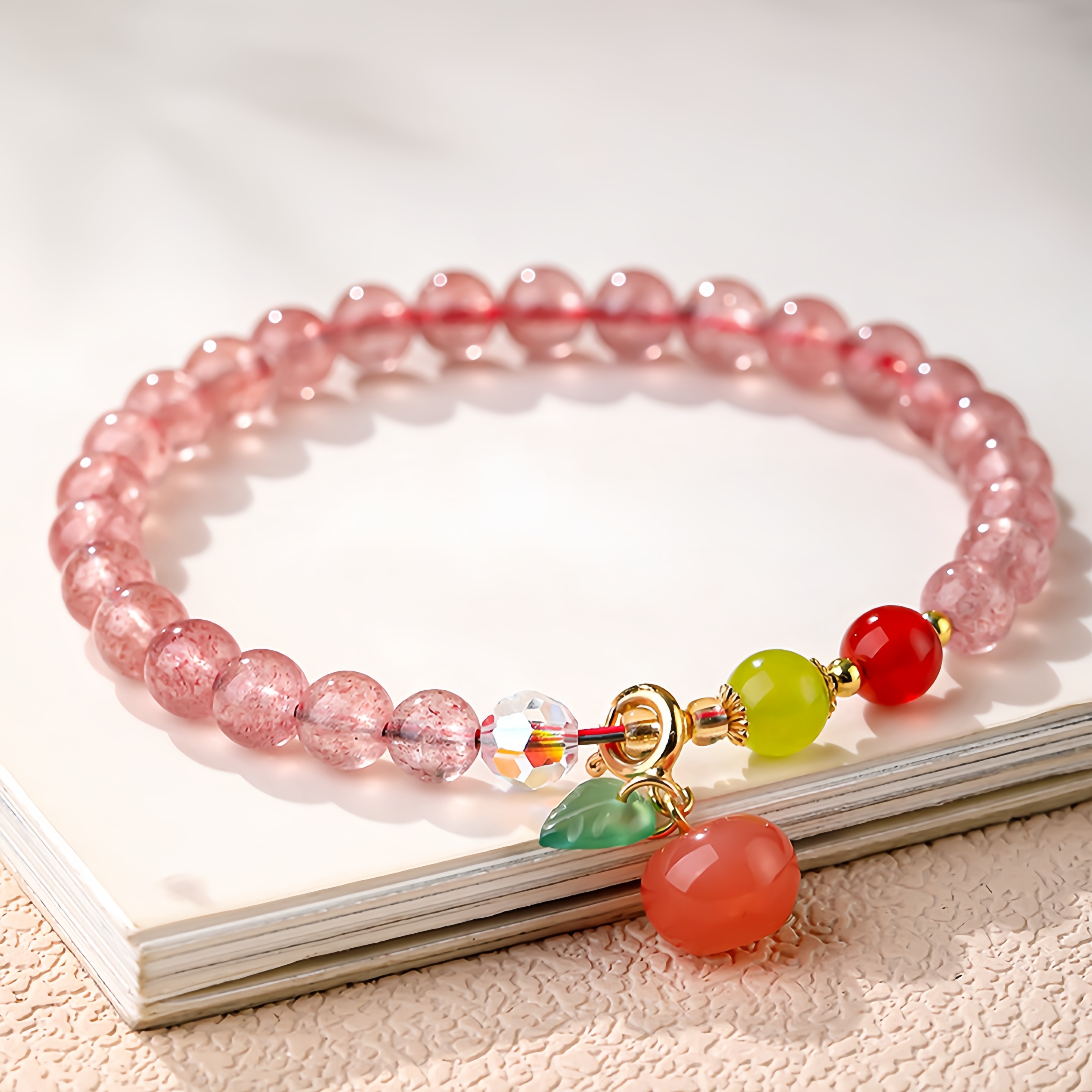 Icy Rose Quartz Bracelet - Love Attraction Crystal Jewelry for Women