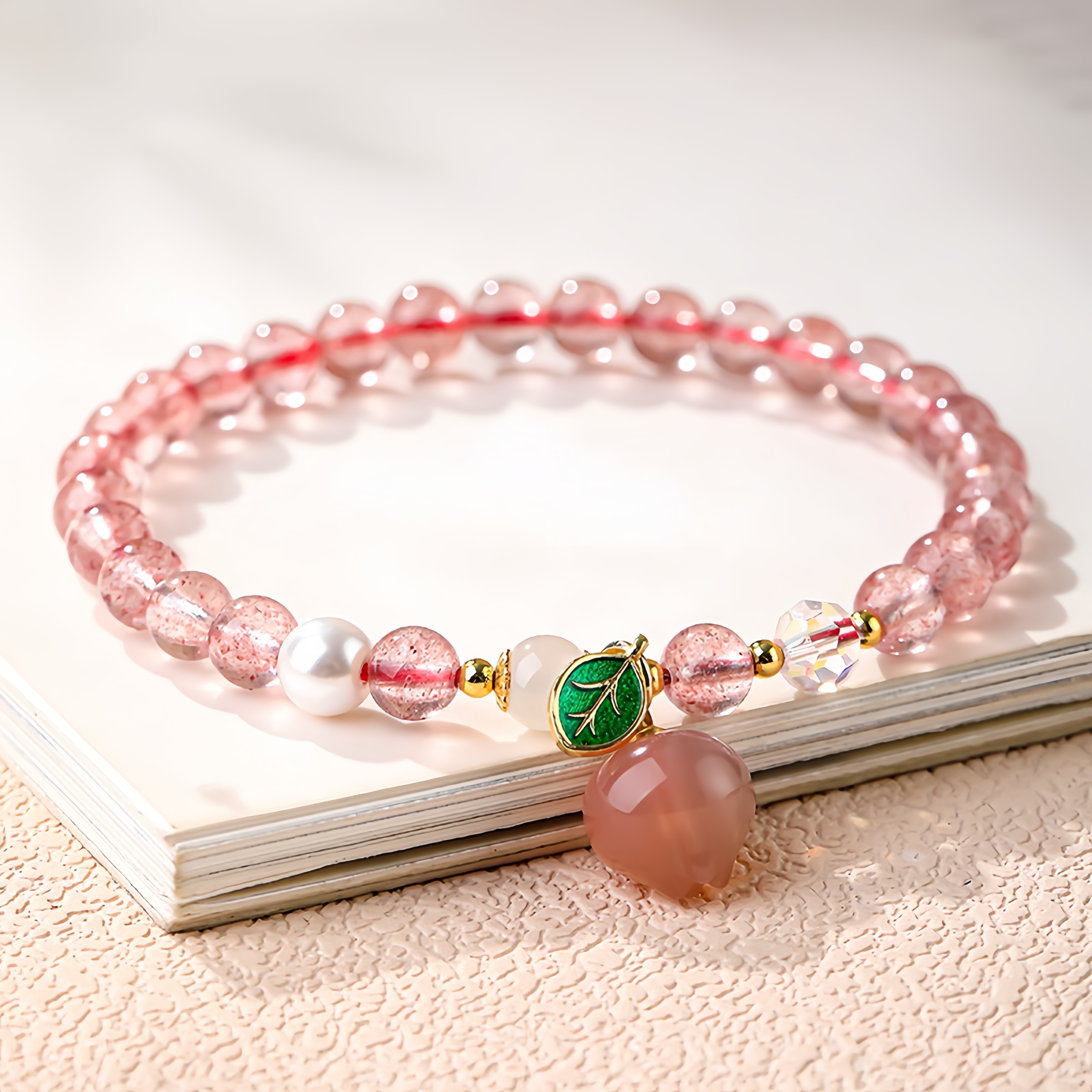 Icy Rose Quartz Bracelet - Love Attraction Crystal Jewelry for Women