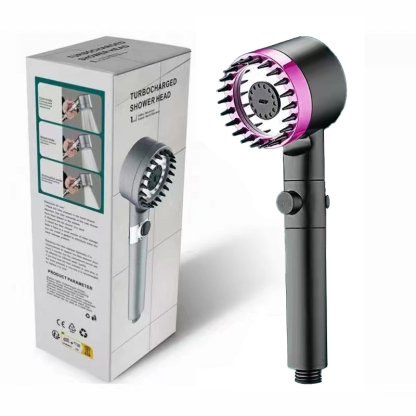 Ensemble de pommeau de douche à pression.