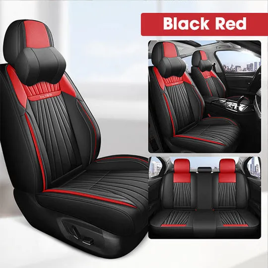🔥🚗Deluxe δερμάτινα καλύμματα καθισμάτων αυτοκινήτου (υποστήριξη προσαρμογής για οποιοδήποτε μοντέλο αυτοκινήτου οποιουδήποτε έτους)