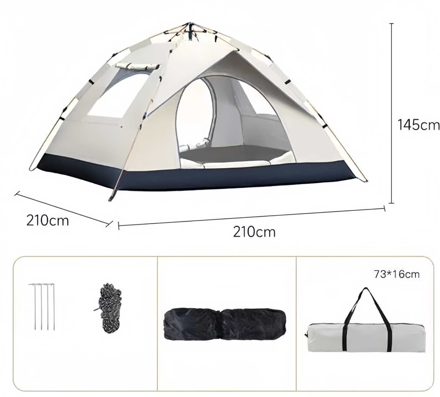 Cort automat cu deschidere rapida, cort de camping pentru calatorii in