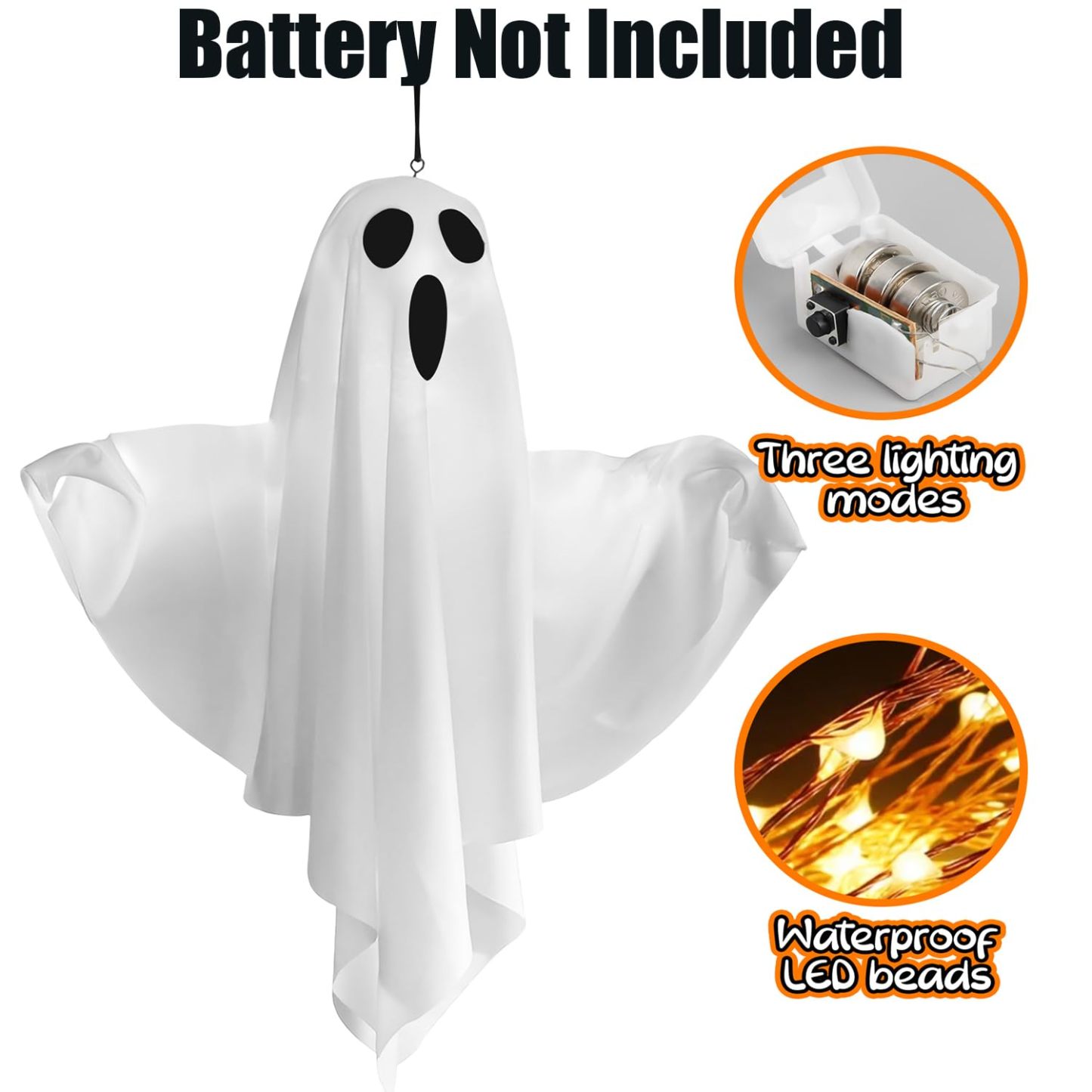 🎃Fantome de Halloween👻 Lampă LED suspendată - Decor înfricoșător strălucitor, perfect pentru a crea o atmosferă de petrecere în interior!