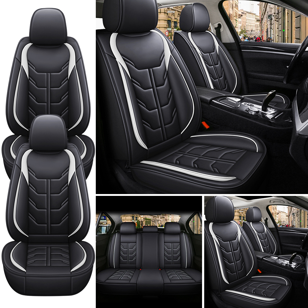 URINOVET GM 2017, 2018 Husă scaun auto 5 scaune față și spate Husă scaun piele impermeabilă și rezistentă la uzură (set complet de cafea cu perne)