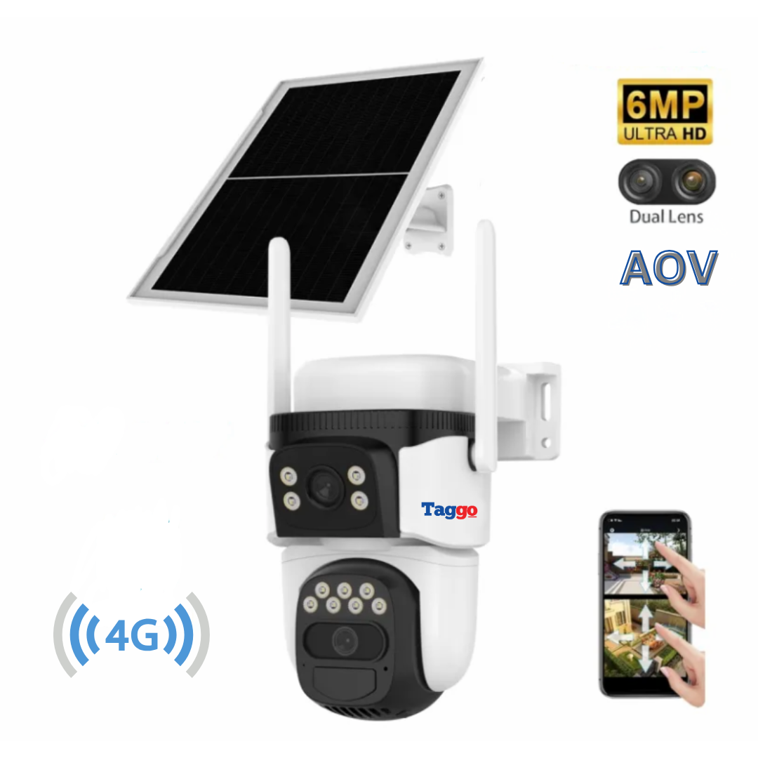 Camera de Supraveghere Solara 4G Cartela SIM. Online 24h. 6 MP. Full HD. Panou Solar 10W. Rezistenta La Apa IP 66