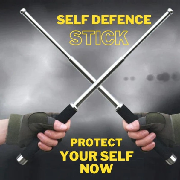 💪Stick telescopic de autoapărare - Protejați-vă pe dumneavoastră și pe cei dragi - Calitate garantată