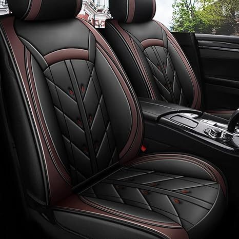 URINOVET GM 2017, 2018 Husă scaun auto 5 scaune față și spate Husă scaun piele impermeabilă și rezistentă la uzură (set complet de cafea cu perne)