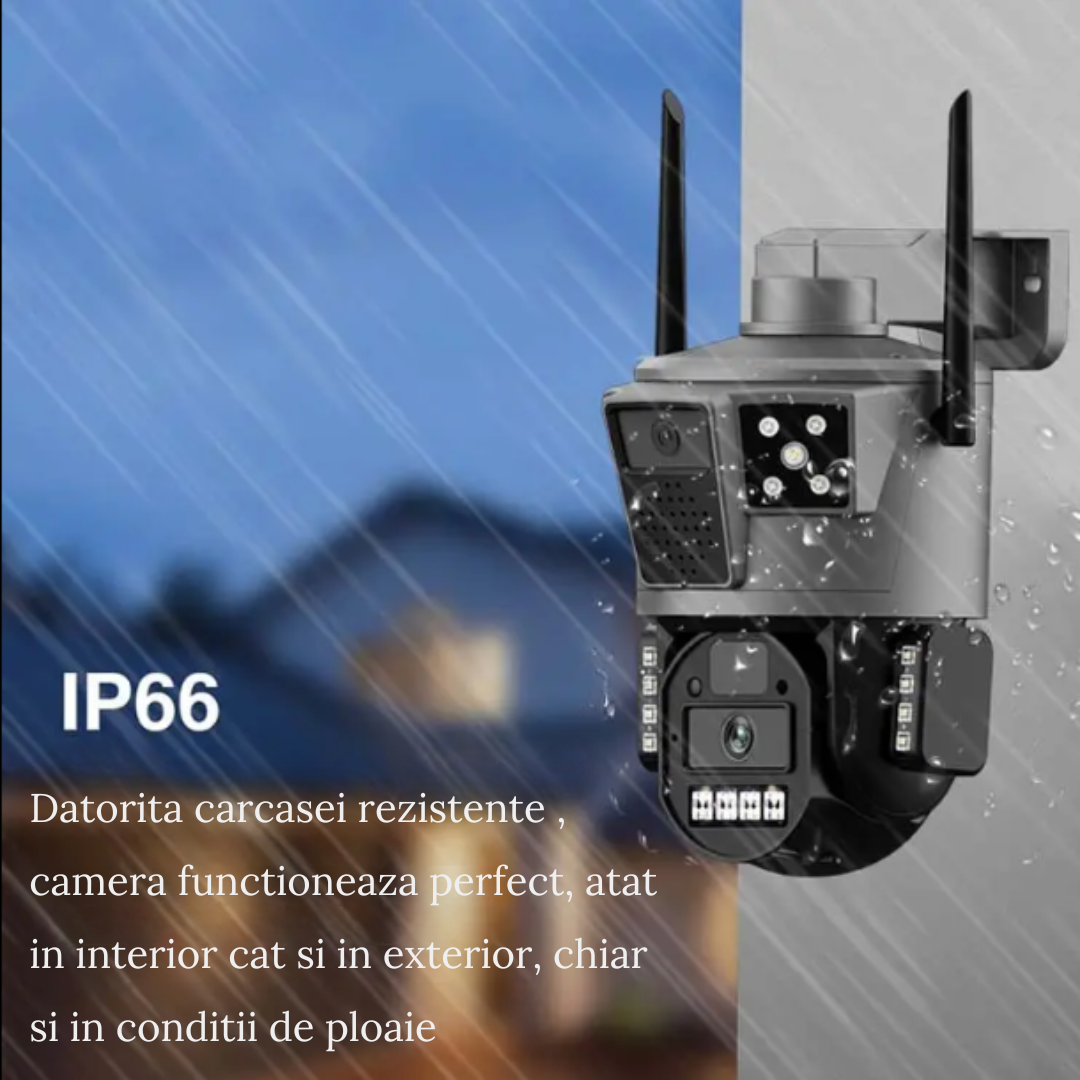 Camera de Supraveghere WIFI. Viziune Nocturna. Rezistenta La Apa IP 66. Control din aplicatie