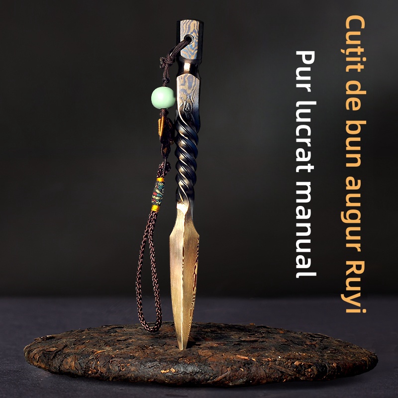 Ruyi cuțit de bun augur Damasc oțel model rafinat