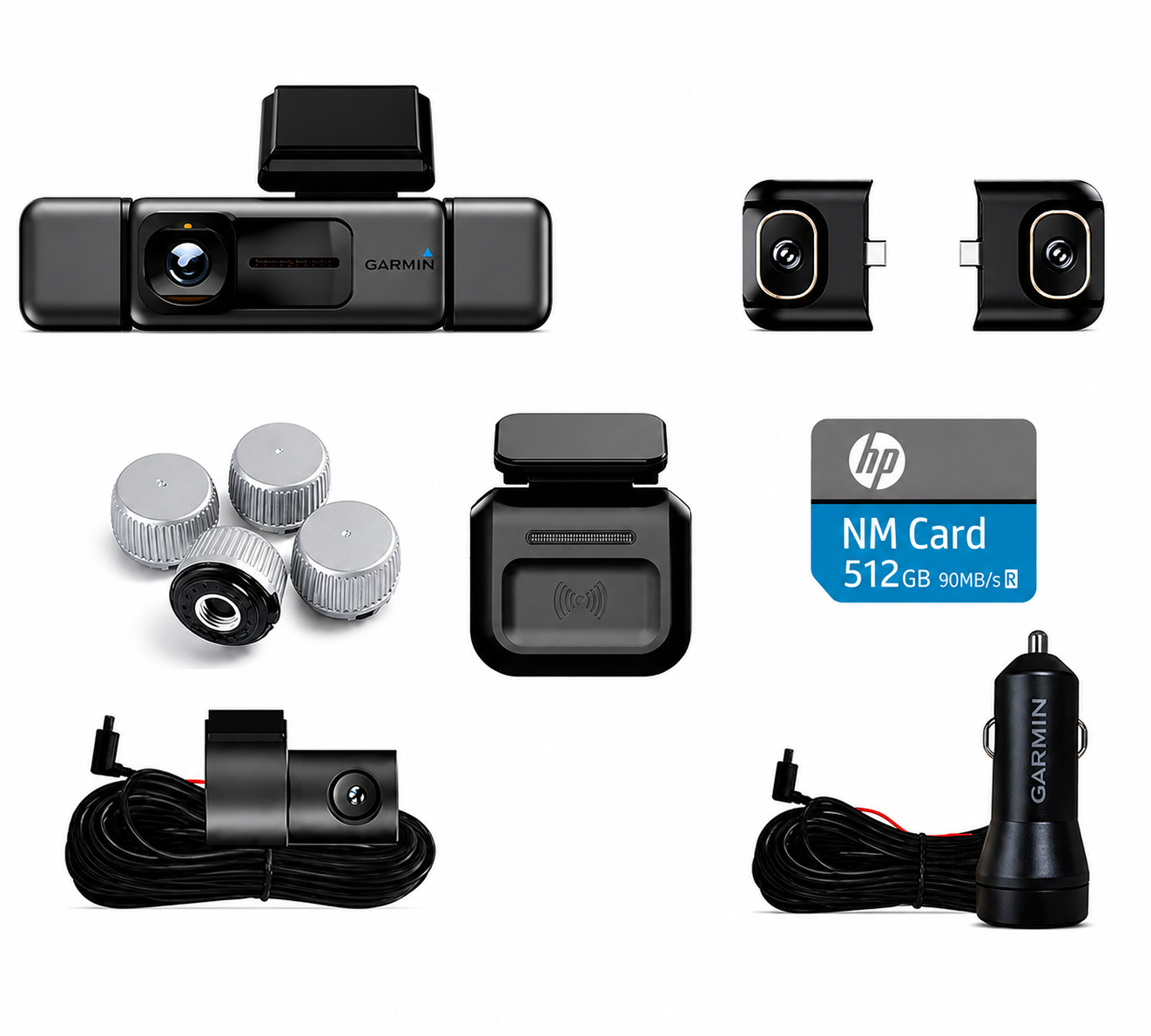 Cameră auto Garmin G980 cu control vocal și inteligență artificială, patru camere, vedere panoramică la 360°, vedere nocturnă 8K Ultra HD și urmărire GPS