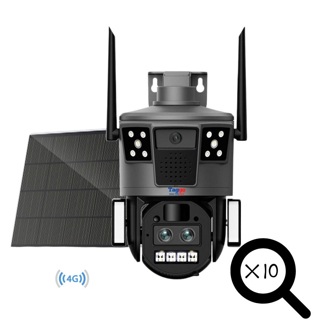 Camera de Supraveghere Solara 4G Cartela SIM 4K . Zoom 10X. Panou Solar 14W. Rezistenta La Apa IP 66