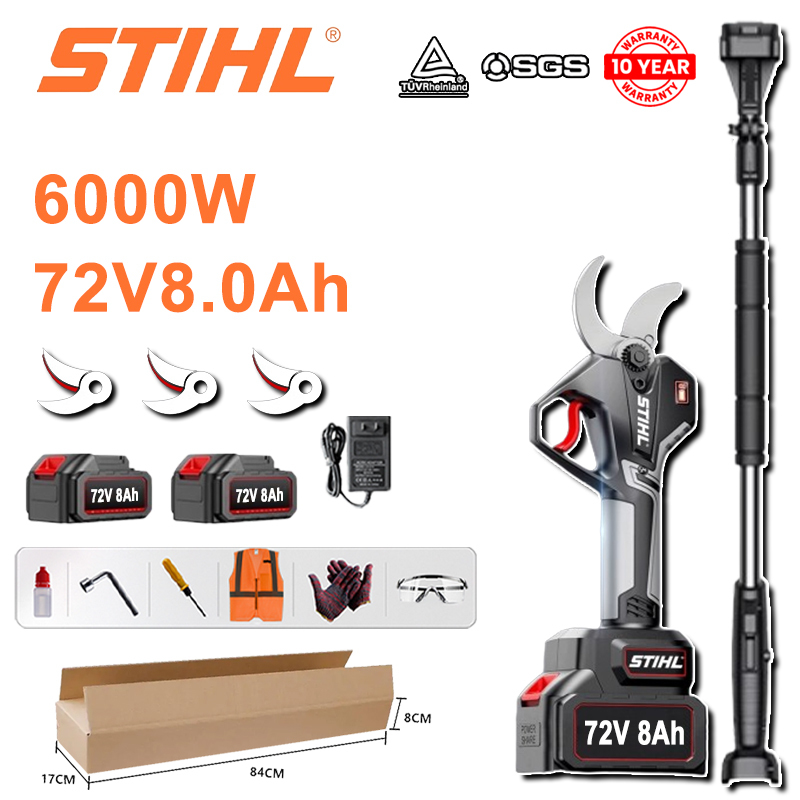 Foarfece de tăiat cu litiu fără perii STIHL 8000W cu stâlp telescopic