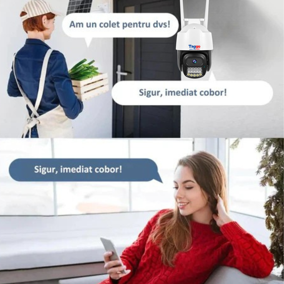 Camera Supraveghere 4G V380 6MP – Rotire 360°. Detectie Umana. Audio Bidirectional. Control din Aplicatie