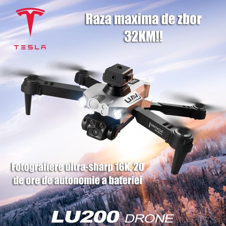 Noua dronă profesională de înaltă definiție de 16K Tesla (rază de zbor extremă de 32 km)