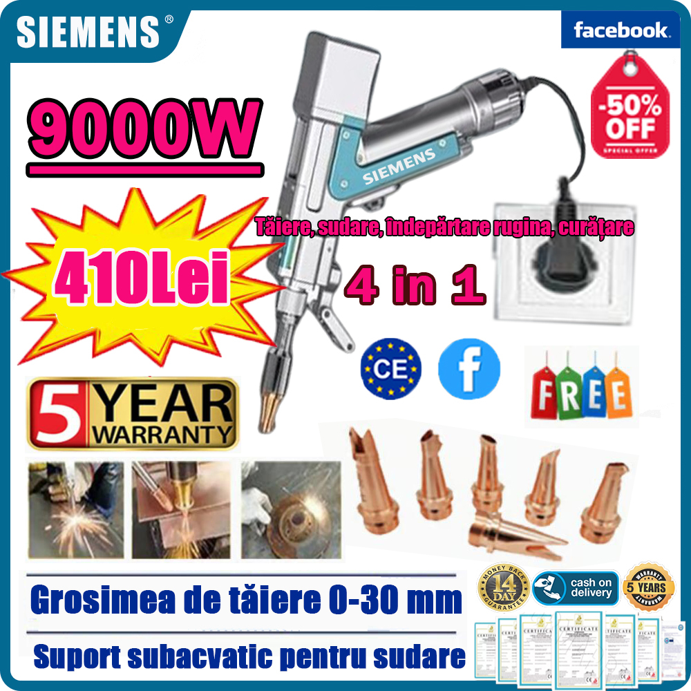 [Salvați 85%] Lanterna portabilă de sudare cu laser 4-în-1, inovatoare, Siemens 9000W