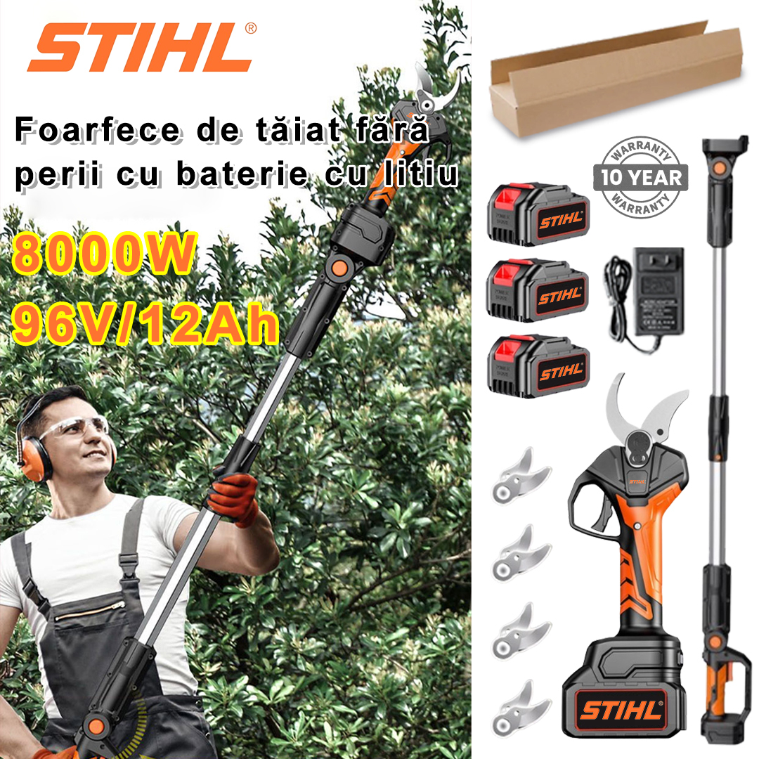 Tăcător STIHL 8000W fără perii cu baterie litiu cu stâlp telescopic