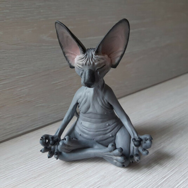 🔥 Promoție 🔥😻 Pisica Sphynx în Meditație Yoga