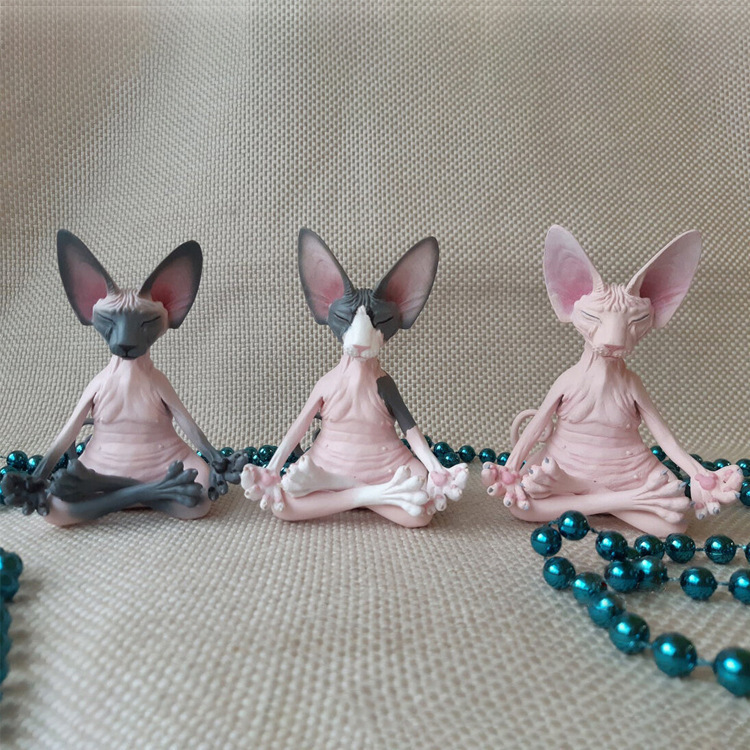 🔥 Promoție 🔥😻 Pisica Sphynx în Meditație Yoga