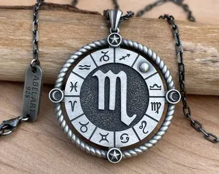 12 semne zodiacale colier cu pandantiv pentru bărbați din argint sterling lucrat manual, cadou pentru ziua de naștere, colier pentru bărbați cu semne zodiacale, cel mai bun cadou pentru soțul tău, cel mai bun cadou pentru tatăl tău