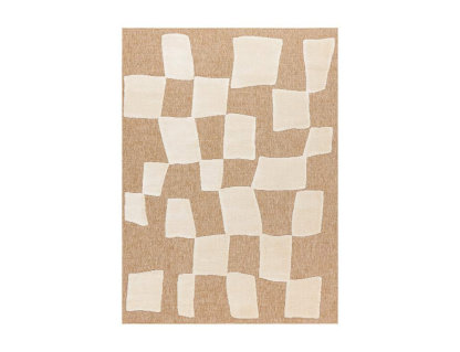 alfombra beige / crema - Geométrico, sisal, estructural 180x270 cm Domiona-domiona