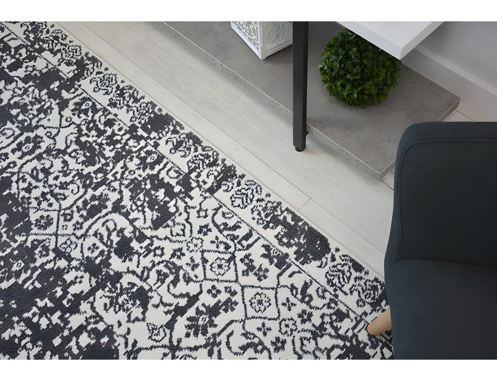 Alfombra blanco/antracita 120x170 cm Domiona-domiona