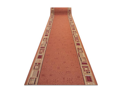 Alfombra de pasillo con refuerzo de goma color cobre 120x390 cm Domiona-domiona
