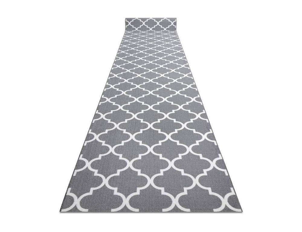 Alfombra de pasillo con refuerzo de goma Enrejado Trébol marroquí gr 90x130 cm Domiona-domiona