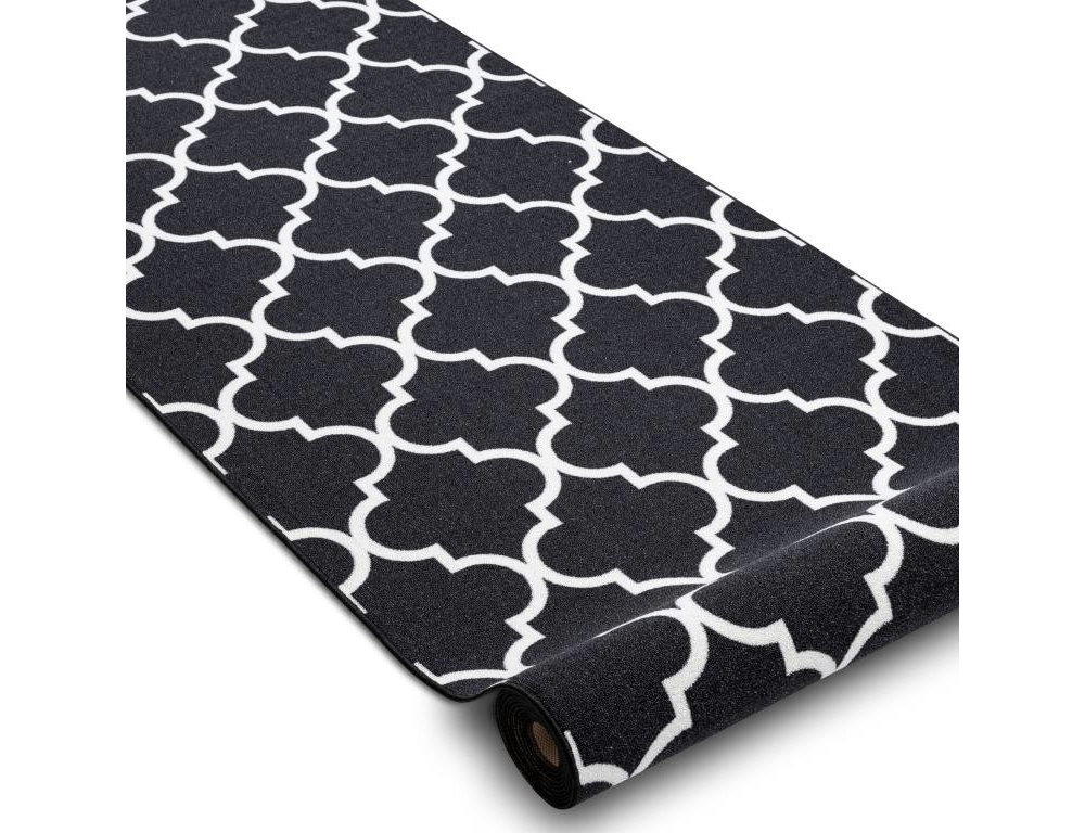 Alfombra de pasillo con refuerzo de goma Enrejado Trébol marroquí ne 100x1350 cm Domiona-domiona