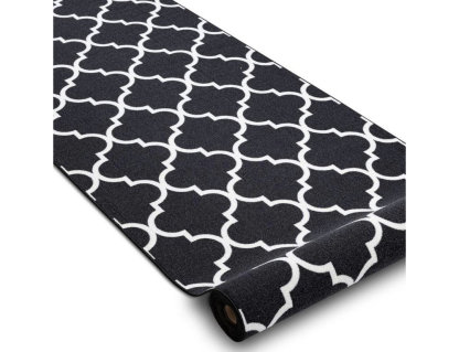 Alfombra de pasillo con refuerzo de goma Enrejado Trébol marroquí ne 100x1350 cm Domiona-domiona
