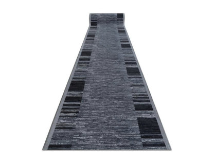 Alfombra de pasillo con refuerzo de goma gris 133x900 cm Domiona-domiona