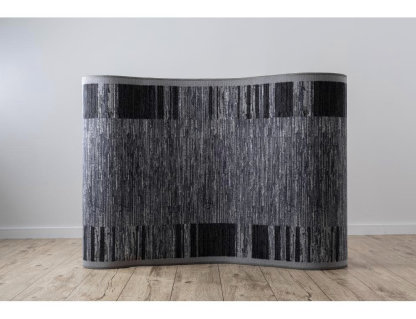 Alfombra de pasillo con refuerzo de goma gris 133x900 cm Domiona-domiona