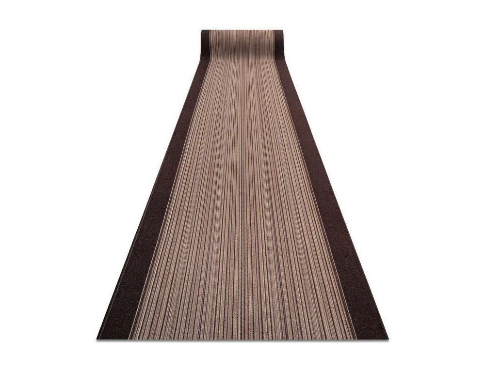 Alfombra de pasillo con refuerzo de goma marrón 100x100 cm Domiona-domiona