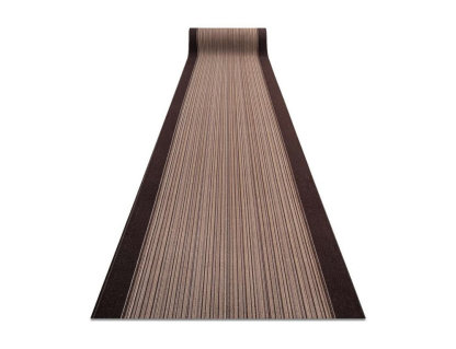 Alfombra de pasillo con refuerzo de goma marrón 100x100 cm Domiona-domiona