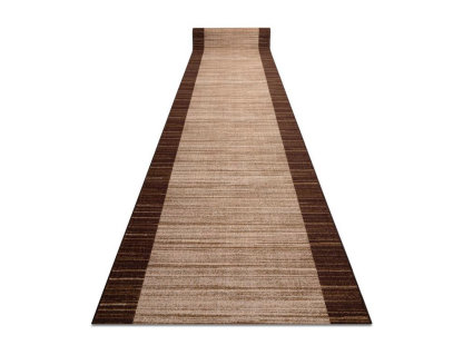 Alfombra de pasillo con refuerzo de goma marrón 100x250 cm Domiona-domiona