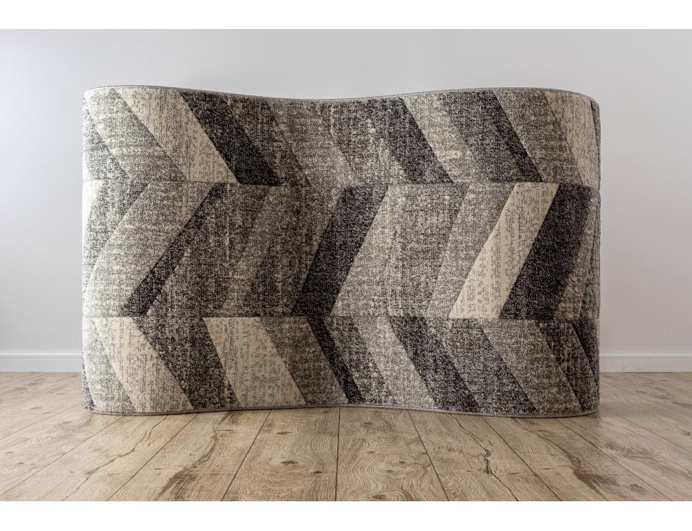 Alfombra de pasillo Diseño Espiga gris/antracita/crem 80x170 cm Domiona-domiona