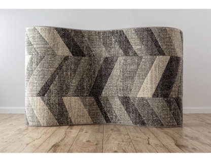 Alfombra de pasillo Diseño Espiga gris/antracita/crem 80x170 cm Domiona-domiona